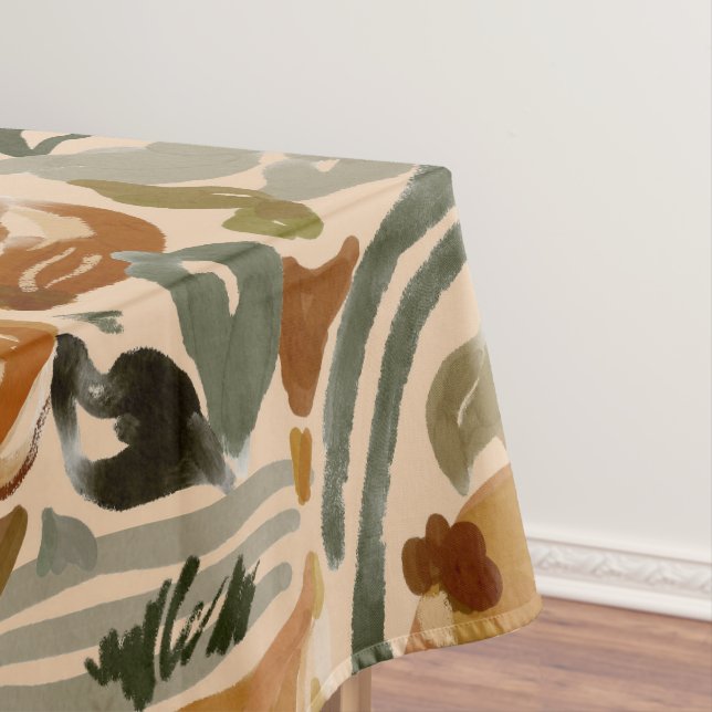 Toalha De Mesa Boho Autumn Terracotta Floral Ação de Graças Queda (Posição Original)