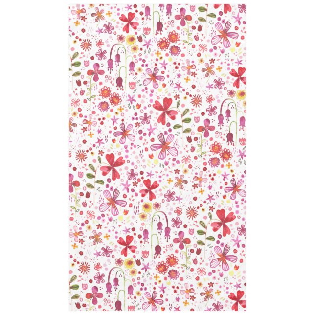 Toalha De Mesa Boho Bright Floral Watercolor (Frente)