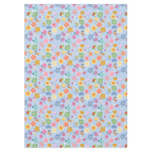 Toalha De Mesa Boho Flowers Padrão B01.w Lblue BG