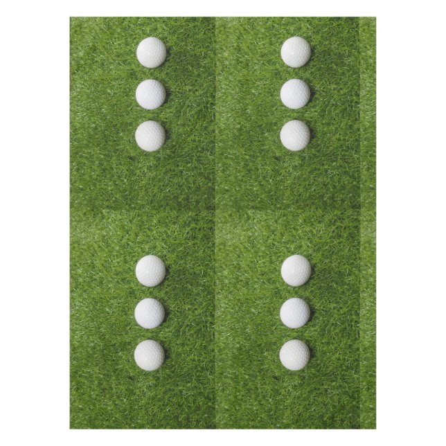 Toalha De Mesa Bolas de golfe estão em grama verde (Frente)