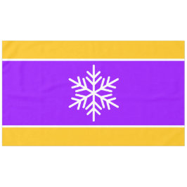 Toalha De Mesa Bold White Snowflake Bright Stripes Amarelas Roxas
