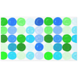 Toalha De Mesa Bolhas Azuis e Verdes