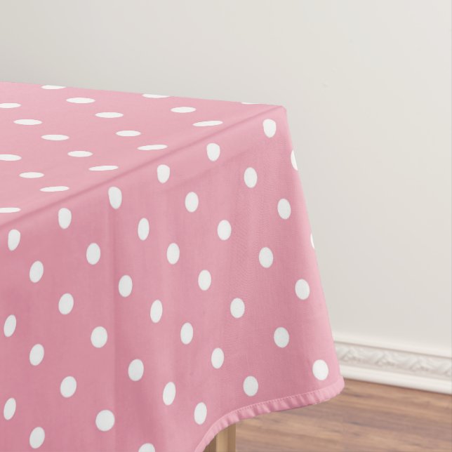 Toalha De Mesa Bolinha Rosa (Posição Original)