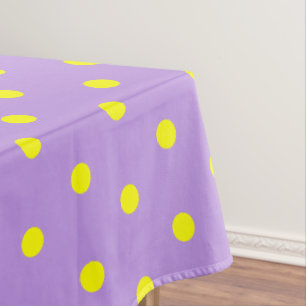 Toalha De Mesa Bolinhas amarelas roxas