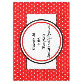 Toalha De Mesa Bolinhas brancas de Reunião Familiar