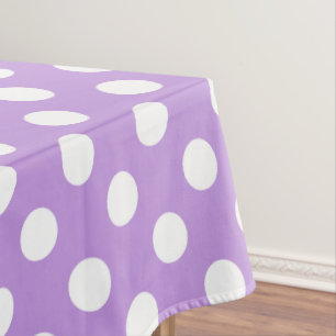 Toalha De Mesa bolinhas brancas em lilac