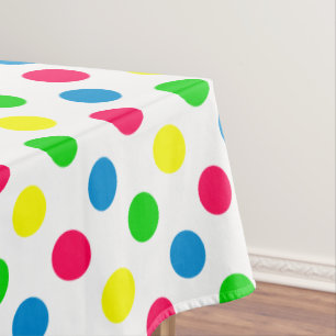 Toalha De Mesa Bolinhas brilhantes de verão em branco