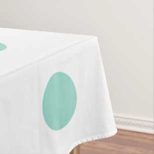 Toalha De Mesa Bolinhas Legal de Aqua em branco