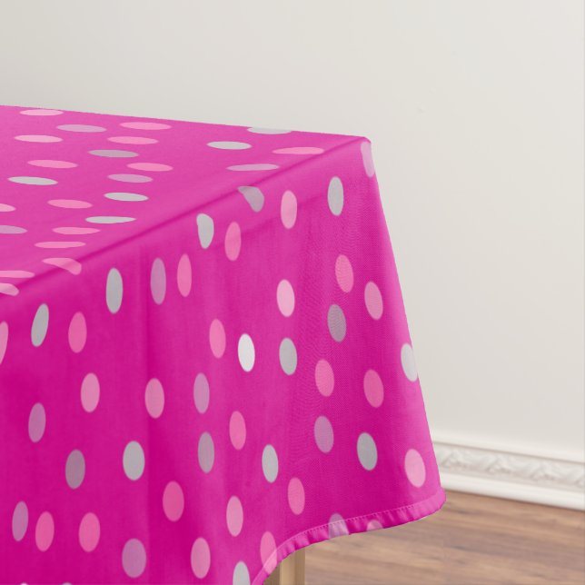 Toalha De Mesa Bolinhas magenta (Posição Original)