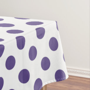 Toalha De Mesa Bolinhas ultravioletas em branco