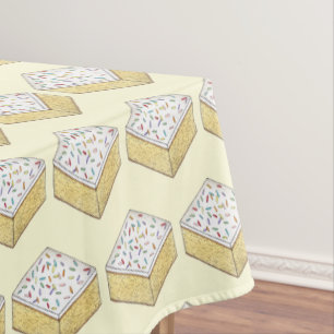 Toalha De Mesa Bolo Escolar Britânico Vanilla Slice Rainbow Sprin