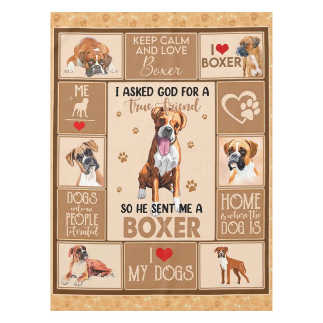 Toalha De Mesa Bolsa de Cachorro Personalizada, (Frente)