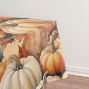 Toalha De Mesa Bombas de Outono de Aquarela com Folhas