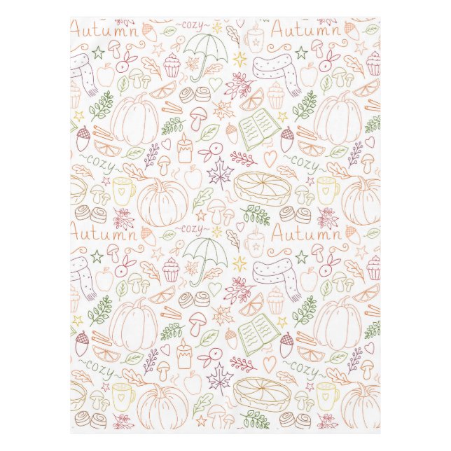 Toalha De Mesa Bombas, Folhas e Víblias Quentes (Frente)