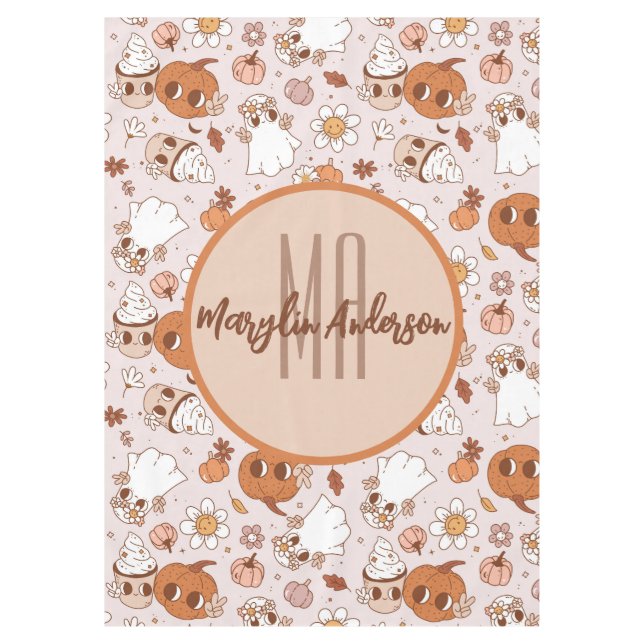 TOALHA DE MESA BOMBEIROS E FANTASMAS DE RETRO-GROOVY (Frente)