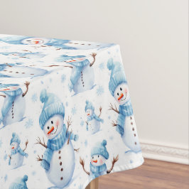 Toalha De Mesa Bonecos de Neve Felizes