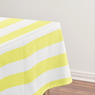 Toalha De Mesa Bonito Amarelo Sunny & White Strips Personalizado