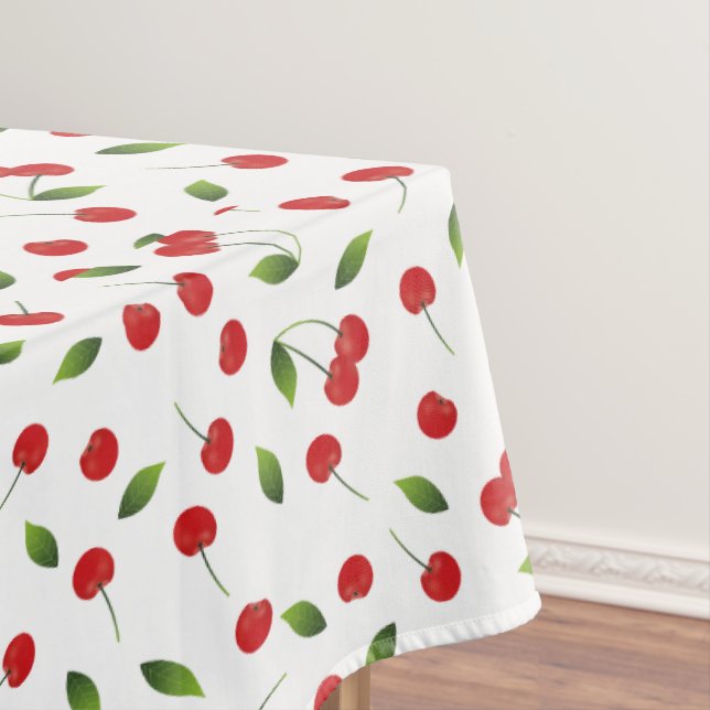Toalha De Mesa Bonito Cereja Vermelha (Posição Original)