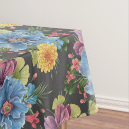 Toalha De Mesa Bonito e Floral Escuro Médio