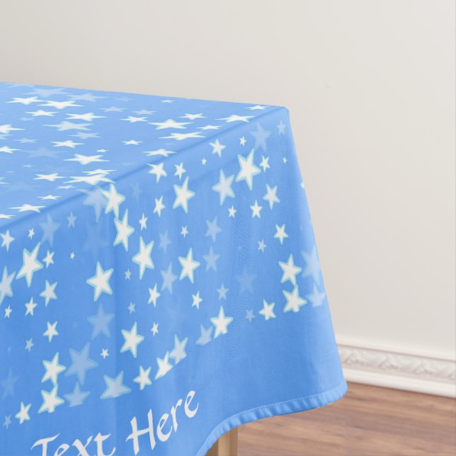 Toalha De Mesa Bonito estrelas brancas sobre bordas personalizada (Posição Original)