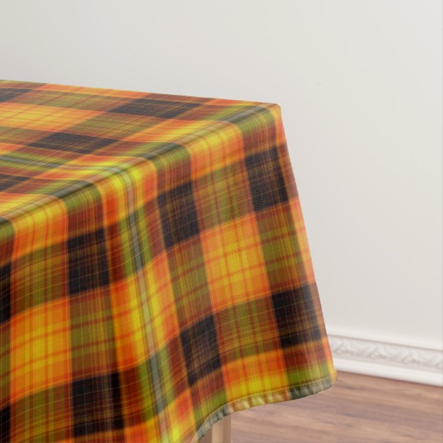 Toalha De Mesa Bonito Tartan, Xadrez Escocesa, Vermelho Amarelo P (Posição Original)