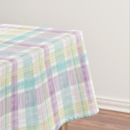 Toalha De Mesa Bonito tiras de Pastel, Xadrez Cor-de-rosa-azul