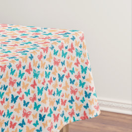 Toalha De Mesa Borboleta contemporânea beige rosa-branca