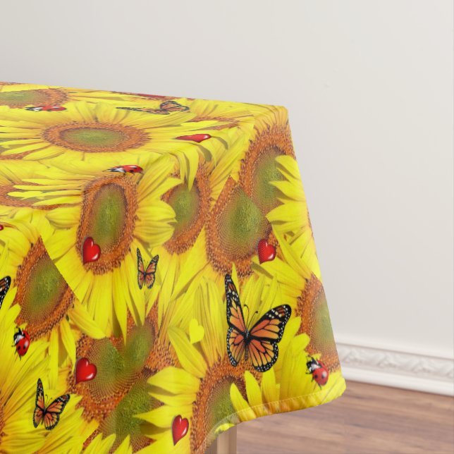 Toalha De Mesa Borboleta de girassol Ladybug Tablecloth (Posição Original)