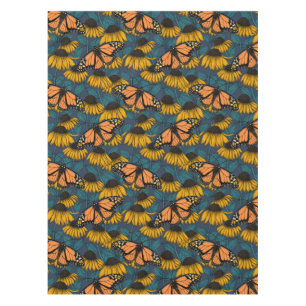Toalha De Mesa Borboleta-monarca em compositores amarelos