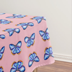 Toalha De Mesa Borboletas azuis Tablecloth personalizada