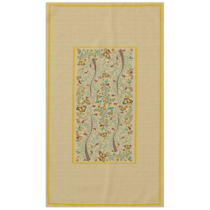 Toalha De Mesa Borboletas e Laranjeiras Nouveau 152 cm x 264 cm
