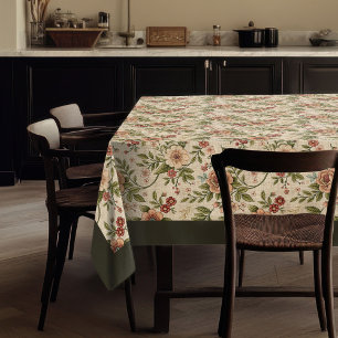 Toalha De Mesa Bordado Floral Sutil do Chique Elegante