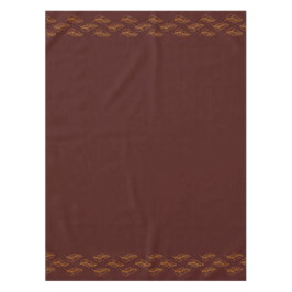 Toalha De Mesa Borgonha Elegante e Dourada Mesa Folha