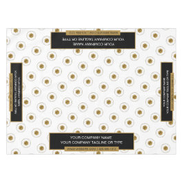 Toalha De Mesa Branco Dourado do logotipo da apresentação comerci