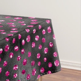 Toalha De Mesa Branco não, Rosa Forte e Preto Glam Estampa de Bol