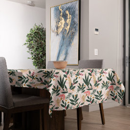 Toalha De Mesa Brancos de Natal Brancos Rosa e Verde