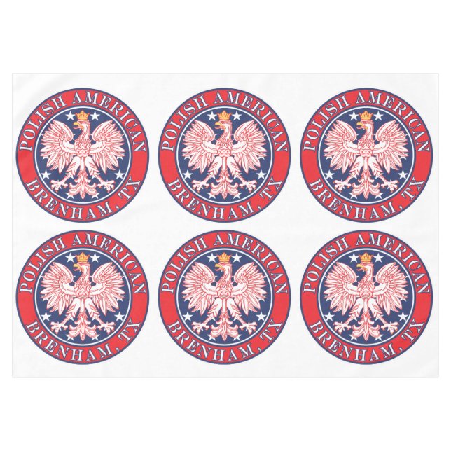 Toalha De Mesa Brenham Texas Polska Eagle Polonês (Frente (Horizontal))