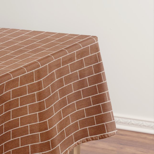 Toalha De Mesa Brick Wall Brown Tablecloth (Posição Original)