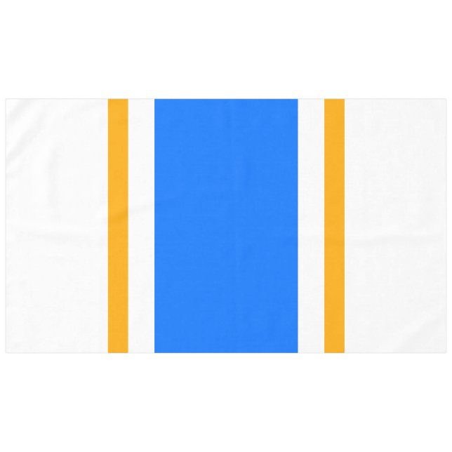 Toalha De Mesa Bright Blue Yellow White Summer Racing Strips (Frente (Horizontal))