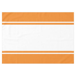 Toalha De Mesa Bright Orange White Racing Stripes