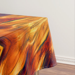 Toalha De Mesa Brilhante manchado de vermelho a laranja, um pouco