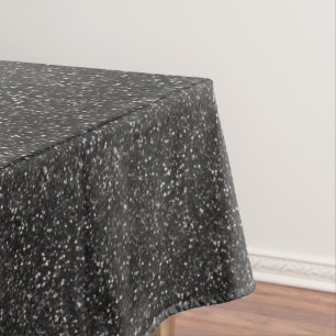 Toalha De Mesa Brilho à moda escuro do cinza de prata