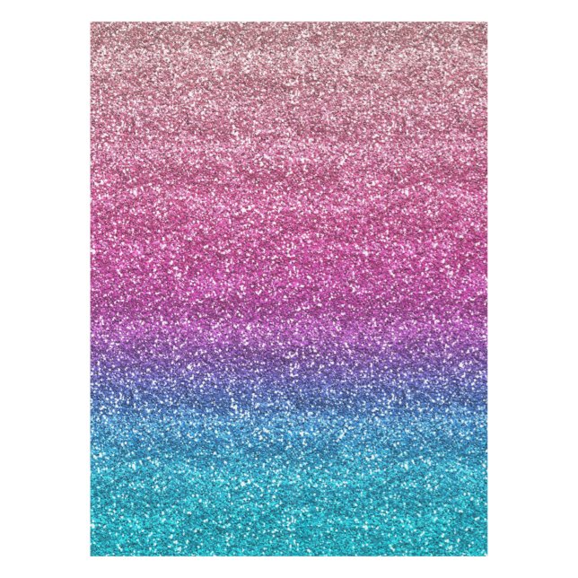 Toalha De Mesa Brilho Gradiente Rosa e Azul (Frente)