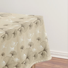 Toalha De Mesa Brown and White Ginko sai em Tan