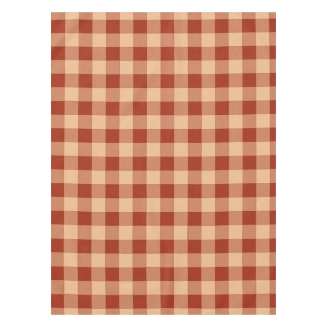 Toalha De Mesa Brown Checkered Gingham Pattern (Frente)