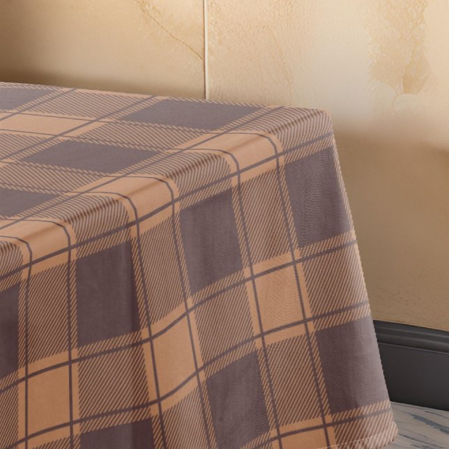 Toalha De Mesa Brown Gingham Fall Autumn (Criador carregado)