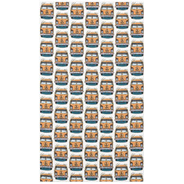 Toalha De Mesa Brown Retro Hippie Vans Birthday