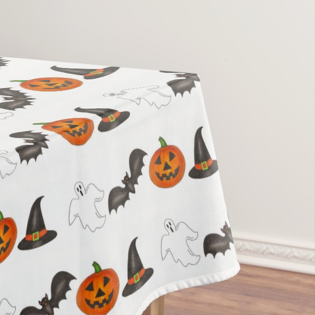 Toalha De Mesa Bruxa-Fantasma de Bat-Pumpkin do Halloween (Posição Original)