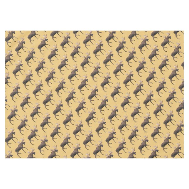 Toalha De Mesa Bull Moose (Frente (Horizontal))