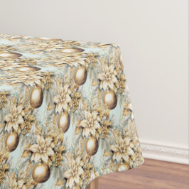 Toalha De Mesa Buquê de Natal elegante de luxo de horta de ouro